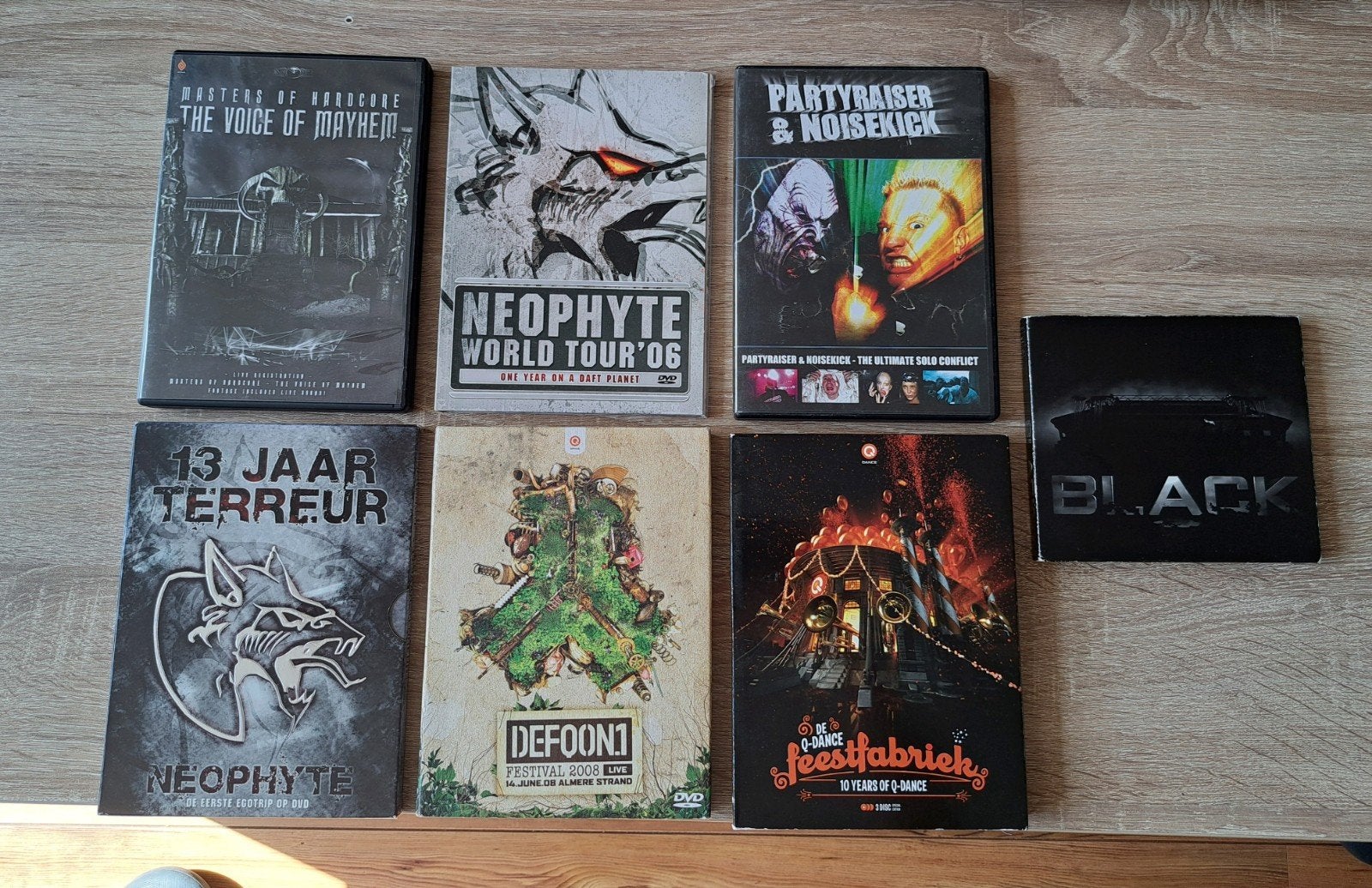 7 stuks Hardcore/Hardstyle DVD & CD Collectie (7 stuks), Cd's en Dvd's, Alle leeftijden, Ophalen of Verzenden, Zo goed als nieuw