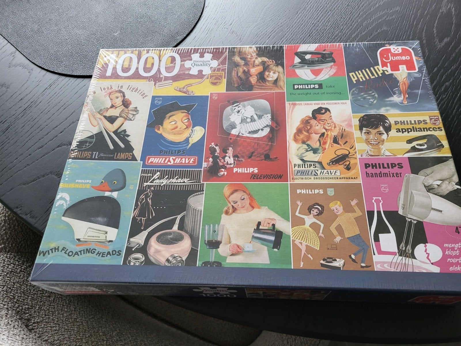 Jumbo Philips Retro Reclame Puzzel 1000 stukjes, Ophalen of Verzenden, 500 t/m 1500 stukjes, Nieuw, Legpuzzel