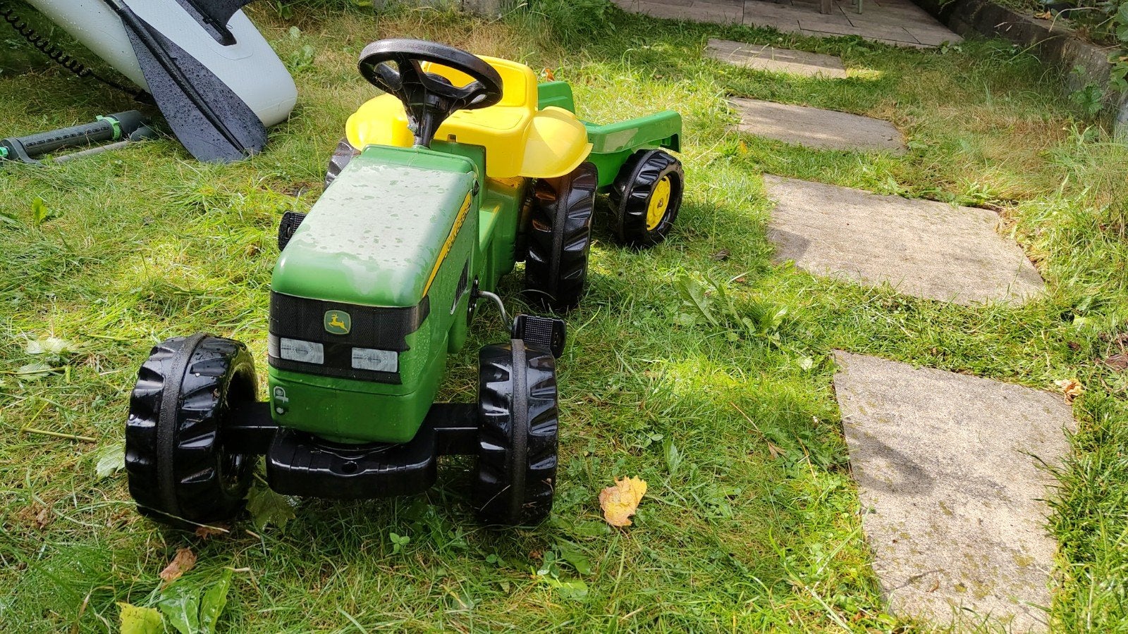 John Deere traptractor met aanhanger, Ophalen, Gebruikt, Trapvoertuig