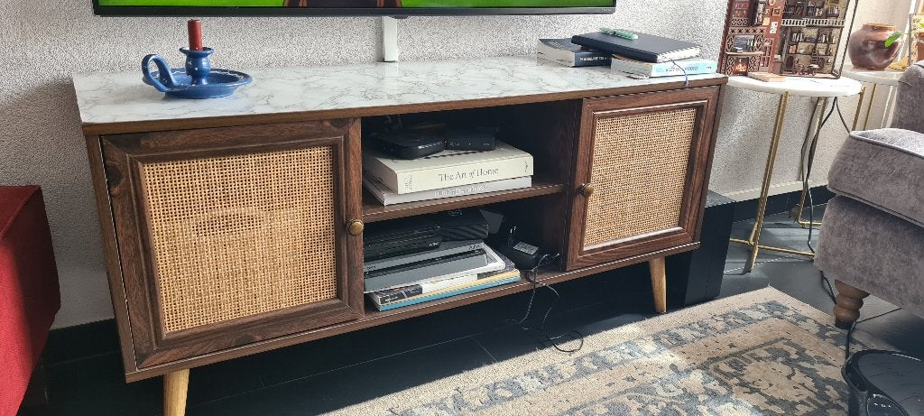 Tv meubel, zo goed als nieuw, Ophalen, Scandinavië, 100 tot 150 cm, Zo goed als nieuw