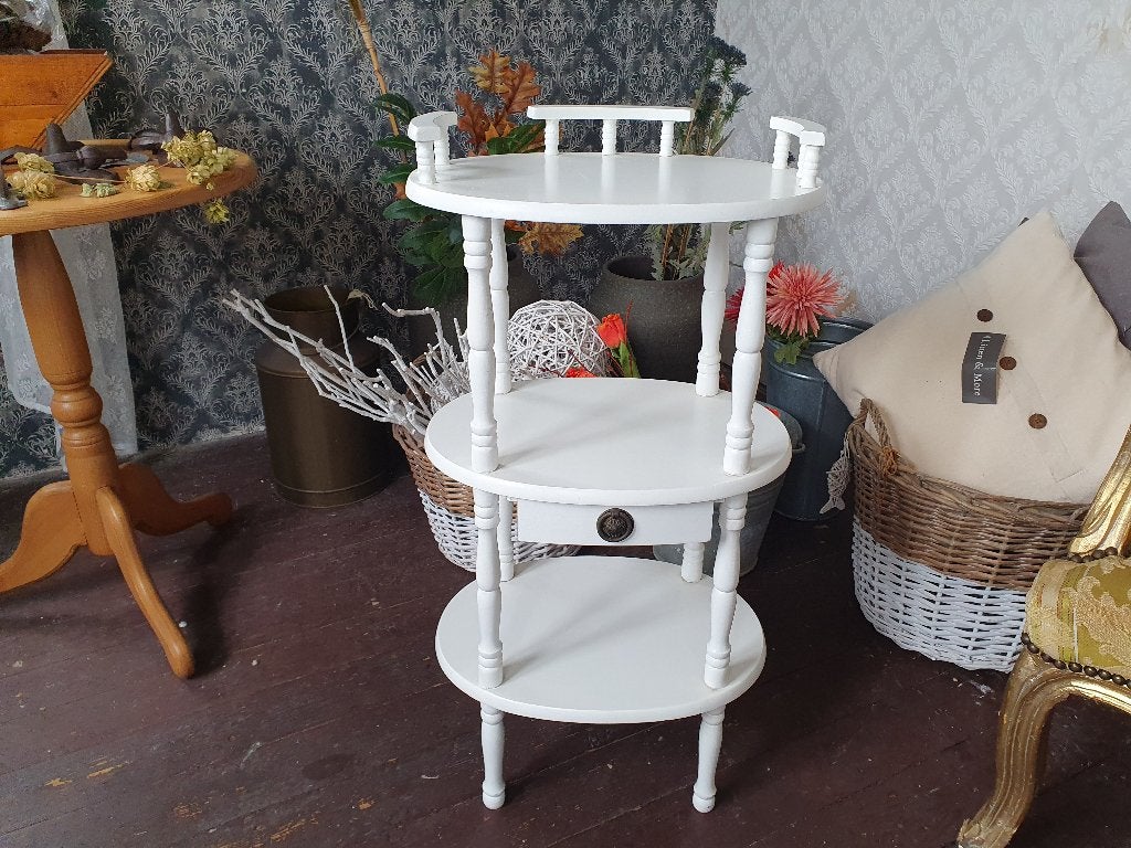 Brocante etagère rekje wit, Etagère, *, Zo goed als nieuw, *