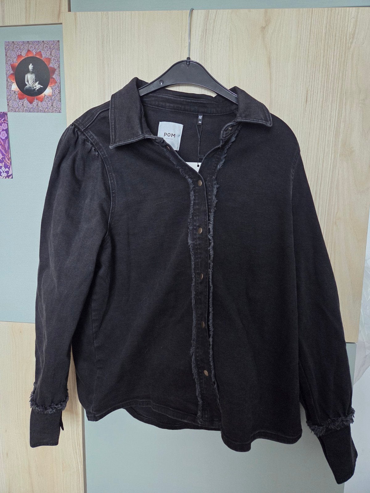 Gave denim blouse van Pom maat 42, Kleding | Dames, Blouses en Tunieken, Ophalen of Verzenden, Zo goed als nieuw, Maat 42/44 (L)