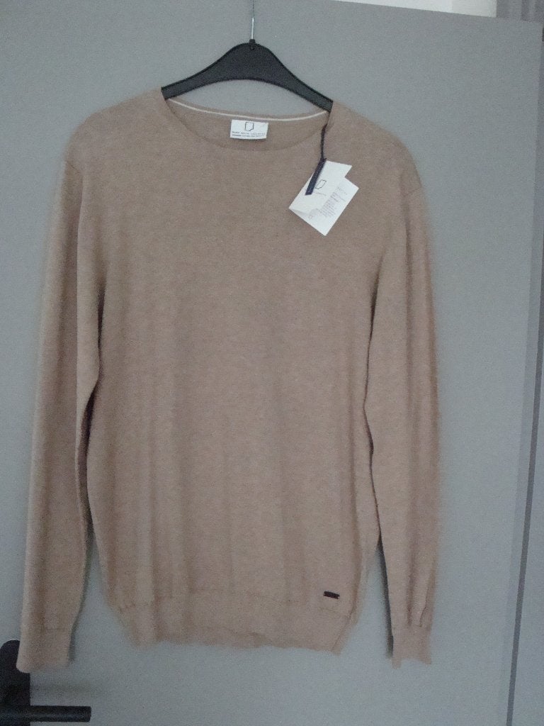 Nieuwe zand beige BORN WITH APPETITE trui. Maat XL., Beige, Ophalen of Verzenden, BORN WITH APPETITE, Maat 56/58 (XL)