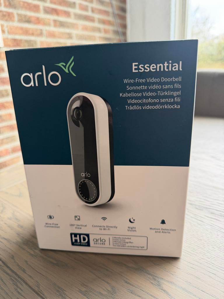 Arlo Essential Draadloze Video Deurbel - Nieuw in doos, Audio, Tv en Foto, Videobewaking, Ophalen of Verzenden, Nieuw