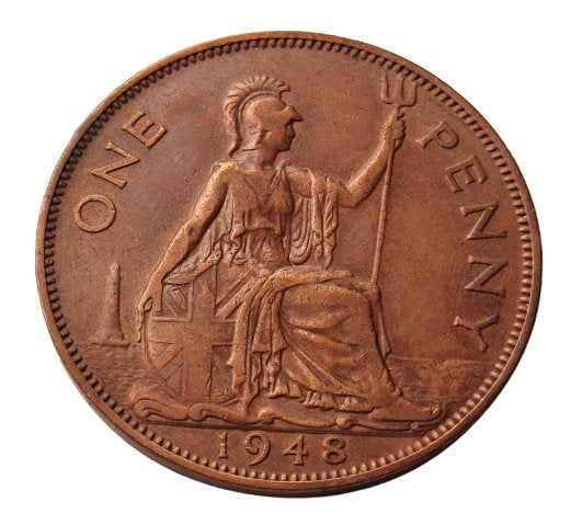 * Britse One Penny munt uit 1948 - George VI -  Nette Munt*, Verzenden, Overige landen, Losse munt