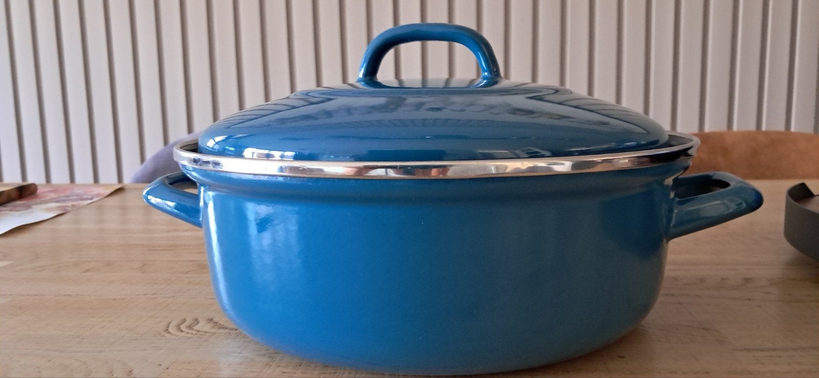 BK braadpan fortalit 28 cm petrol blauw, Ophalen, Gietijzer