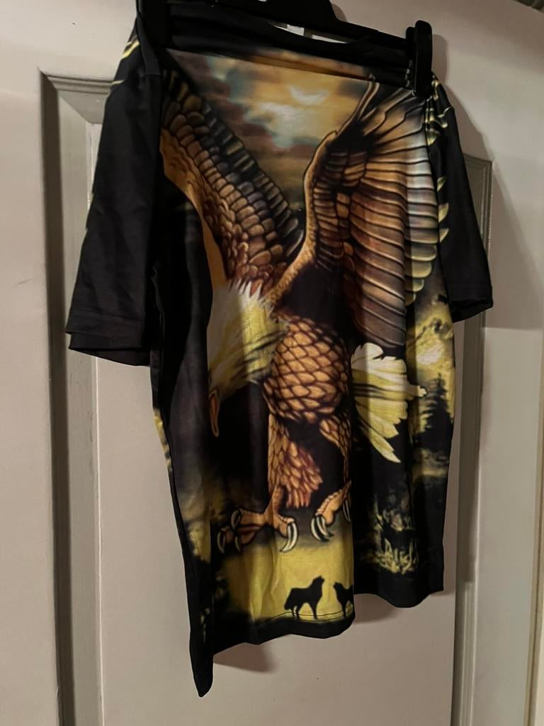 T-shirt met adelaarprint, Ophalen of Verzenden, Nieuw, Maat 46 (S) of kleiner, Bruin