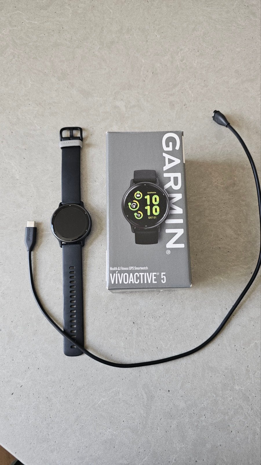 Garmin VIVOACTIVE 5 Health & Fitness GPS Smartwatch, GPS, Zwart, Garmin, Ophalen of Verzenden