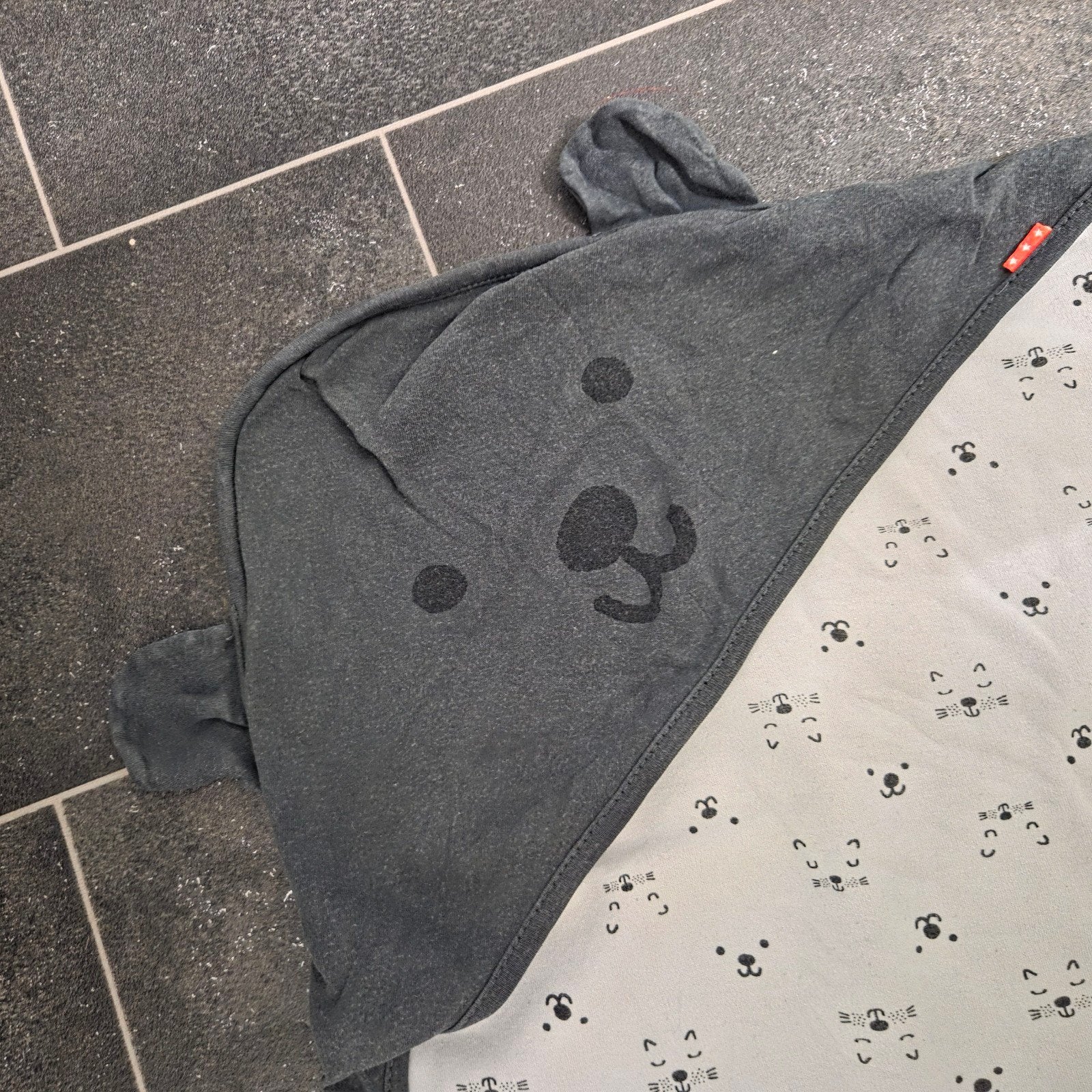Katoenen badcape met berenprint, Ophalen, Ademend, Gebruikt, Overige typen