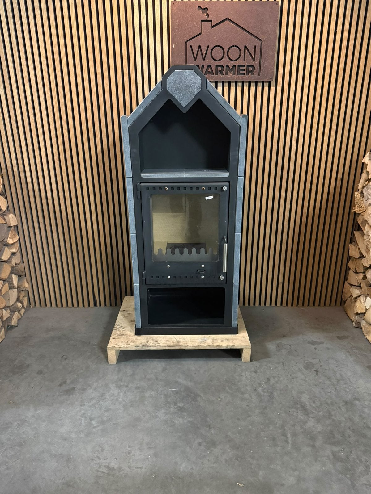 26092 Speksteenkachel Jydepejsen Royal 9kw, Ophalen, Info@woonwarmer.nl, Gebruikt, Houtkachel