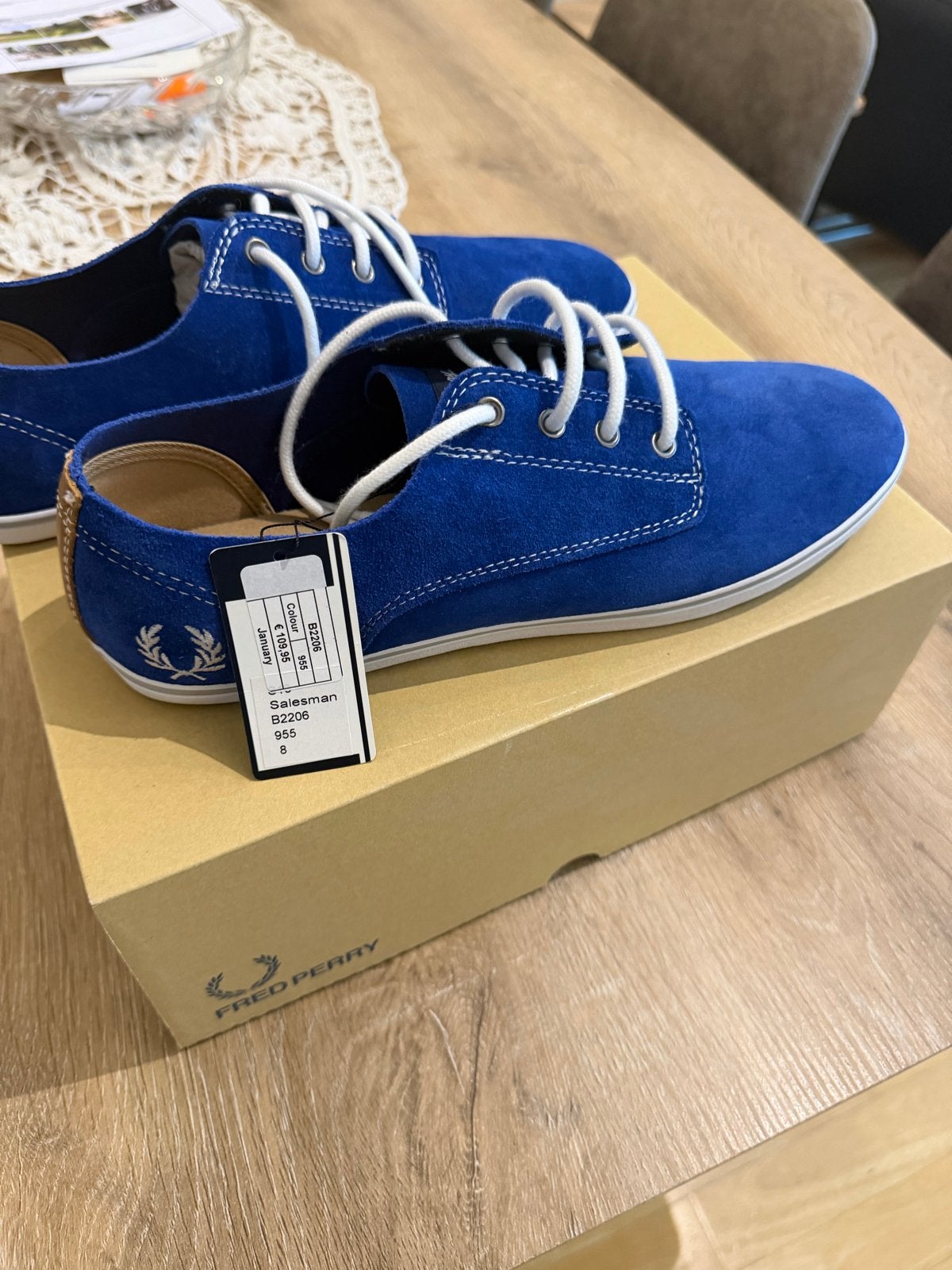 Fred Perry maat 42 schoenen - Nieuw, Ophalen, Nieuw, Blauw, Veterschoenen