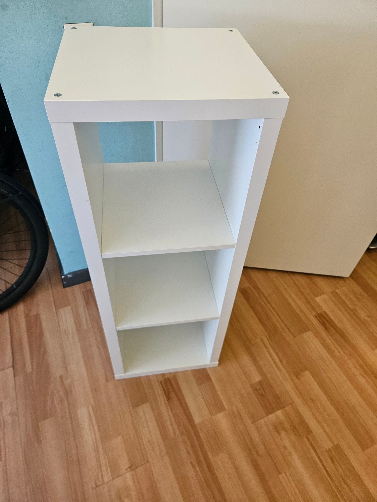 kallax kast met 3 vakken, Ophalen, Met plank(en), Minder dan 50 cm, Gebruikt