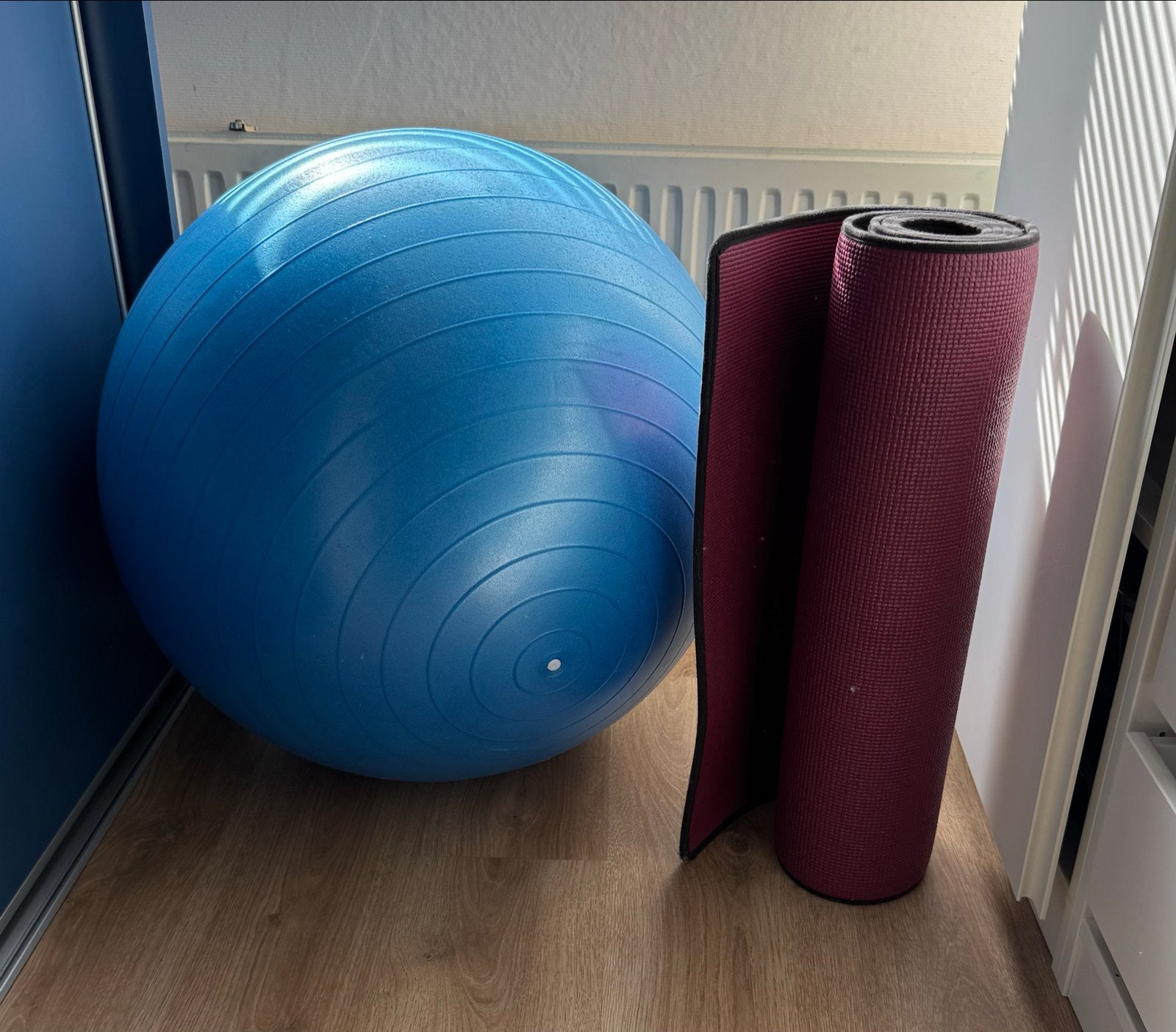 Fitness set: Yogamat en fitnessbal, Ophalen, Gebruikt, Overig