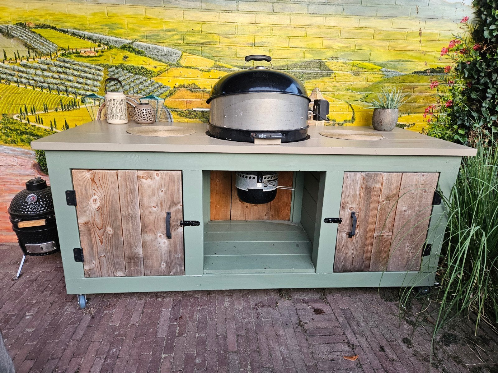 Weber Master Touch GBS incl. draaispit en pizzaring compleet, Ophalen, Gebruikt, Weber