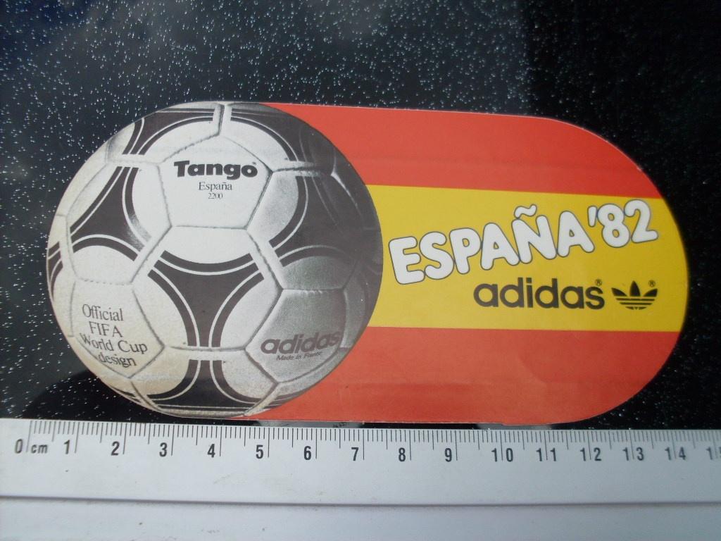 sticker adidas logo voetbal espana 1982 fifa world cup, Verzenden, Zo goed als nieuw, Merk