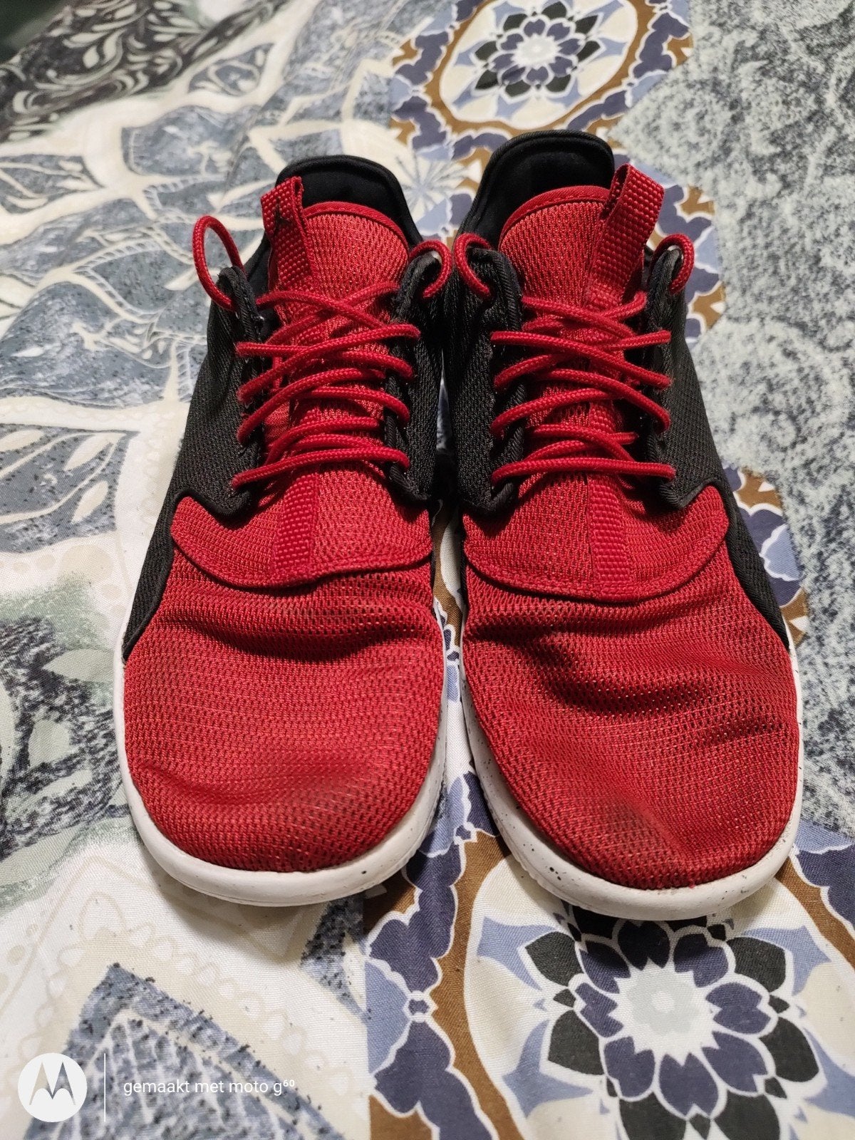 Jordan Heren Sneakers Maat 41 - Rood/Zwart, Overige kleuren, Ophalen of Verzenden, Gedragen, Jordan