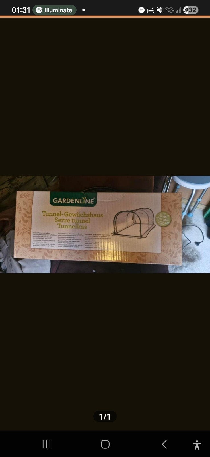 GARDENLINE Tunnelkas - Nieuw in doos, Ophalen of Verzenden, Folie, Nieuw, Kweekkas