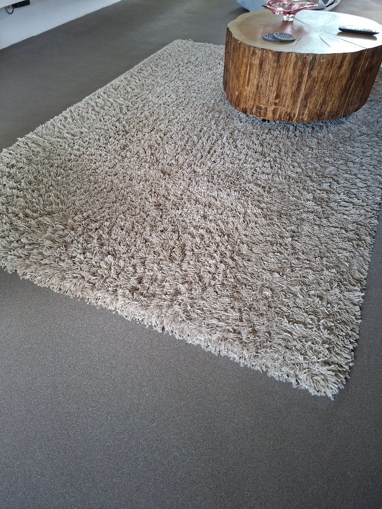 Shaggy P 28CR mooi vloerkleed hoogpolig, Huis en Inrichting, Stoffering | Tapijten en Kleden, Ophalen, Beige, 150 tot 200 cm, 200 cm of meer