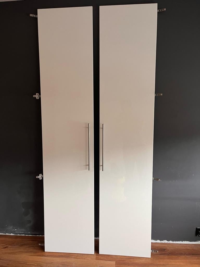 Ikea Pax Kast Deuren - Hoogglans Wit (2 stuks), Ophalen, Overige materialen, Gebruikt, 200 cm of meer
