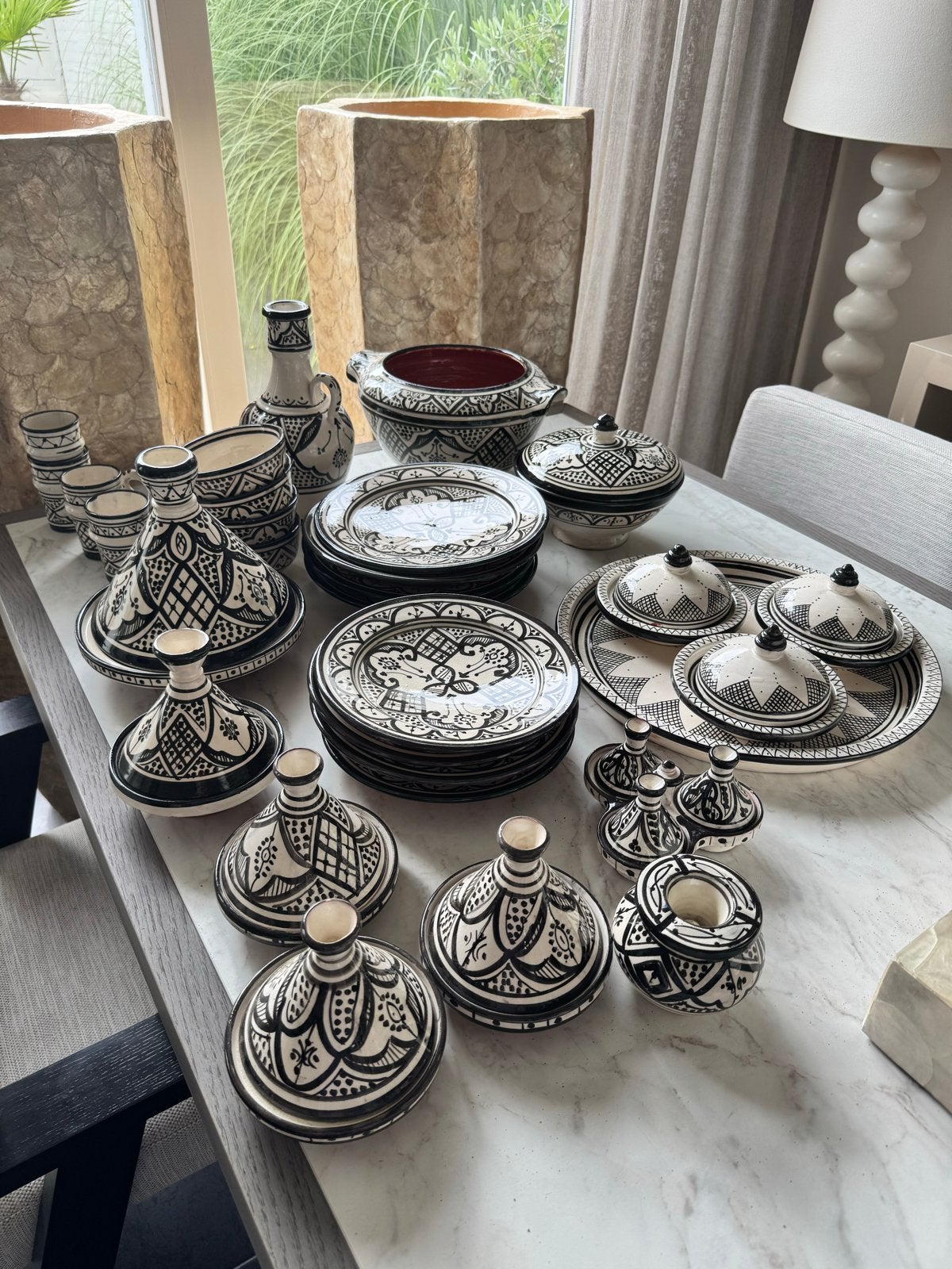 Nieuw Prachtig Marokkaans Servies Handgemaakt Uniek, Ophalen, Aziatisch, Keramiek, Zo goed als nieuw