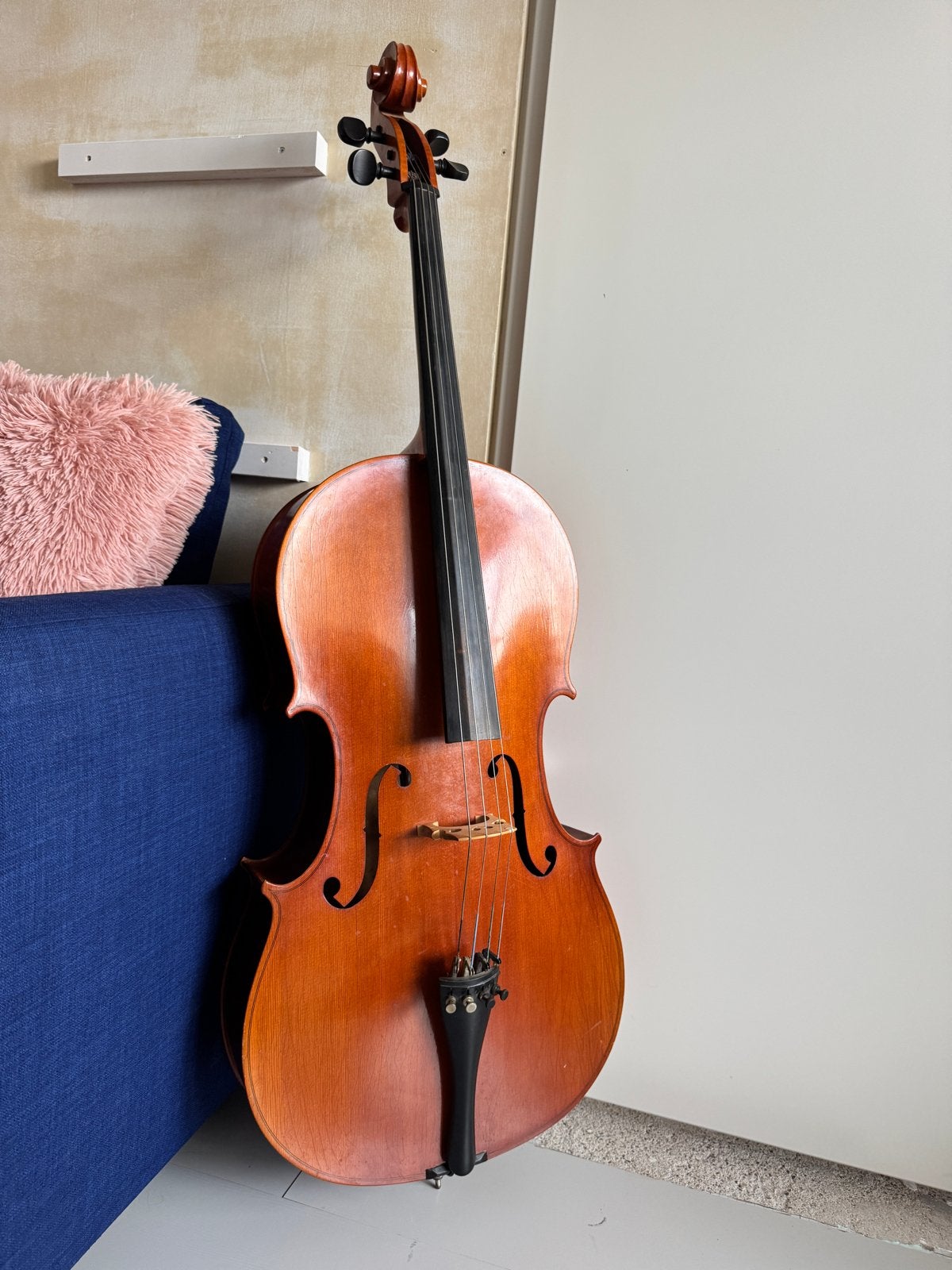 Cello Triplex met tas, Ophalen of Verzenden, Gebruikt, Overige formaten, Met koffer