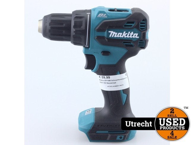 Makita DDF490 Schroef/boormachine 2025 18V Nieuwstaat
