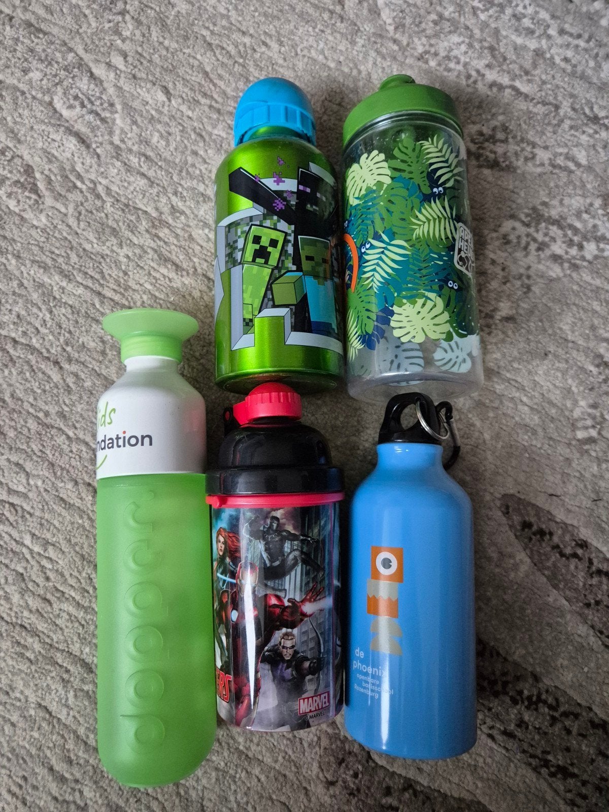 5 Nieuwe drinkflessen - diverse merken en designs, Ophalen of Verzenden, Nieuw