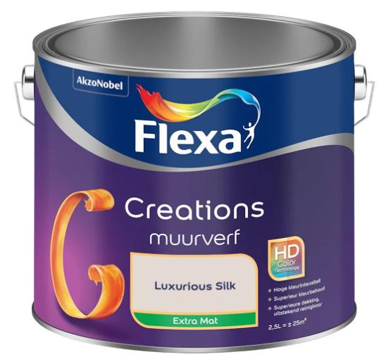 Flexa Creations Muurverf Extra Mat – Luxurious Silk (2,5L), Ophalen, Nieuw