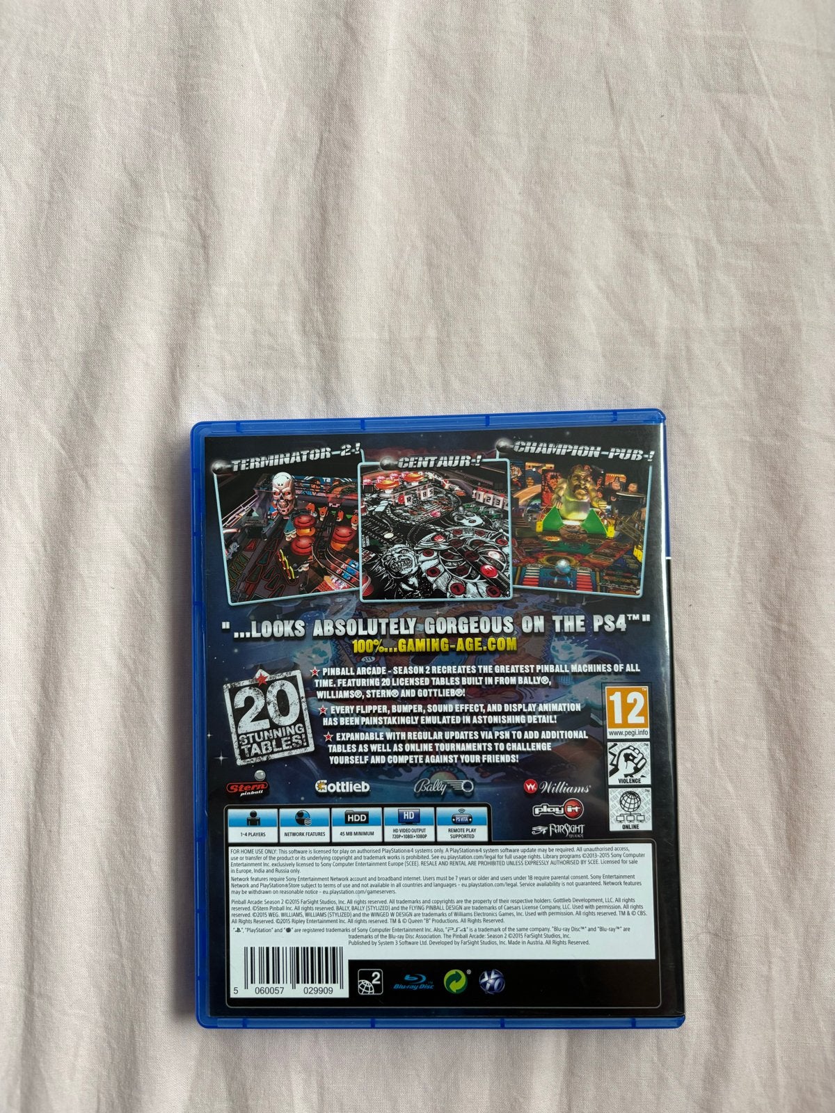 The Pinball Arcade Season 2 PS4 - Flipperkast Spel, Gebruikt, Overige genres, 1 speler, Eén computer