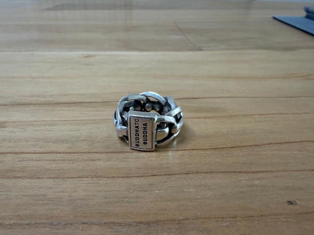 Buddha to Buddhra ring zilver - Maat 17, Sieraden, Tassen en Uiterlijk, Gebruikt, Ophalen of Verzenden, 17 tot 18, Dame