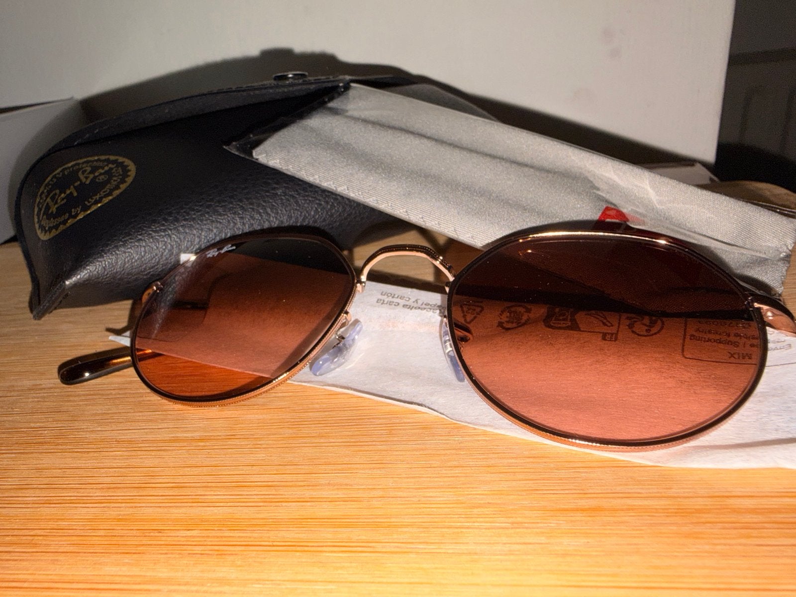 Ray-Ban Jack ORB3565 Zonnebril - Koper met Roze Gradient, Ophalen, Zonnebril, Nieuw, Ray-Ban