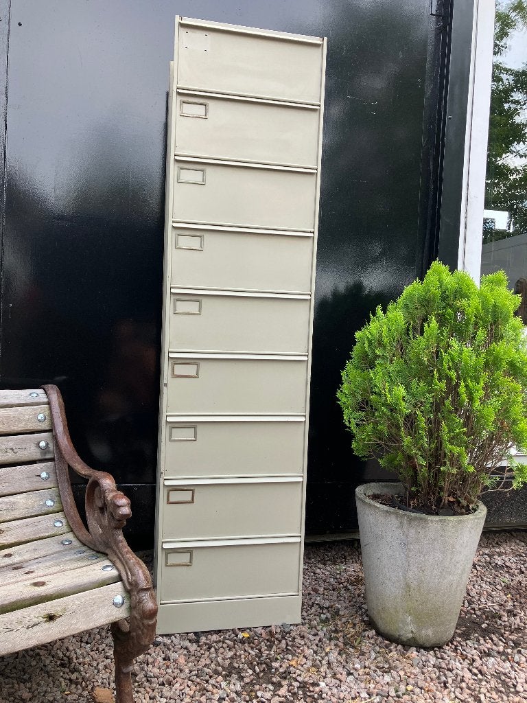 Vintage metalen kleppenkast jaren ‘60, Ophalen, Minder dan 50 cm, Gebruikt, 5 laden of meer