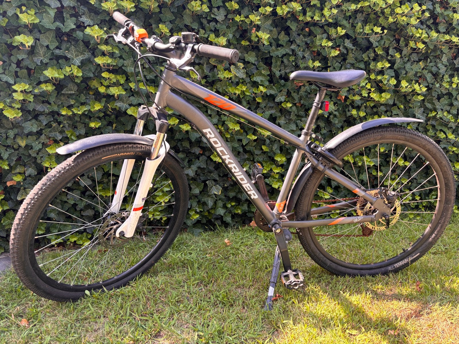 Rockrider ST 120 mountainbike grey orange M, 28 inch, Gebruikt, Vering, Minder dan 49 cm