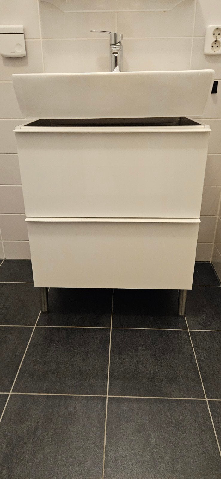 IKEA GODMORGON Wastafelkast wit met lades 60x60, Ophalen, Gebruikt, 50 tot 100 cm, Minder dan 100 cm