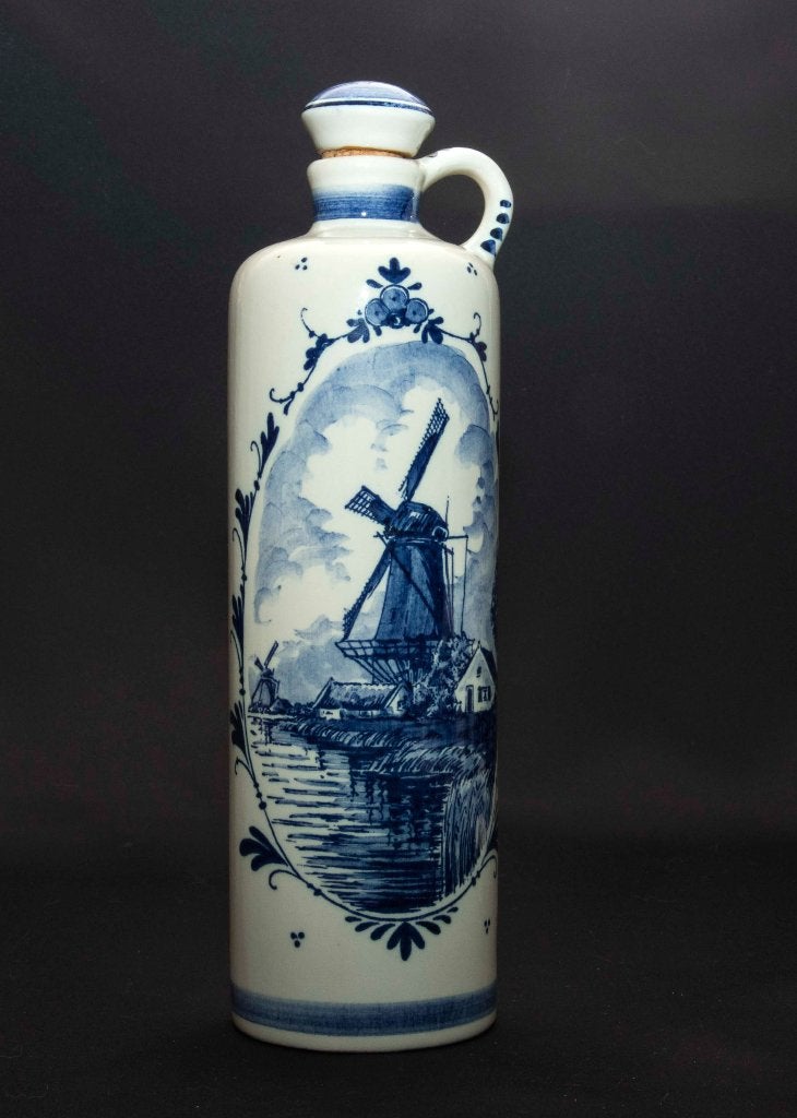 Zenith Gouda jeneverfles met dop jaren 50/60, Antiek en Kunst, Ophalen of Verzenden