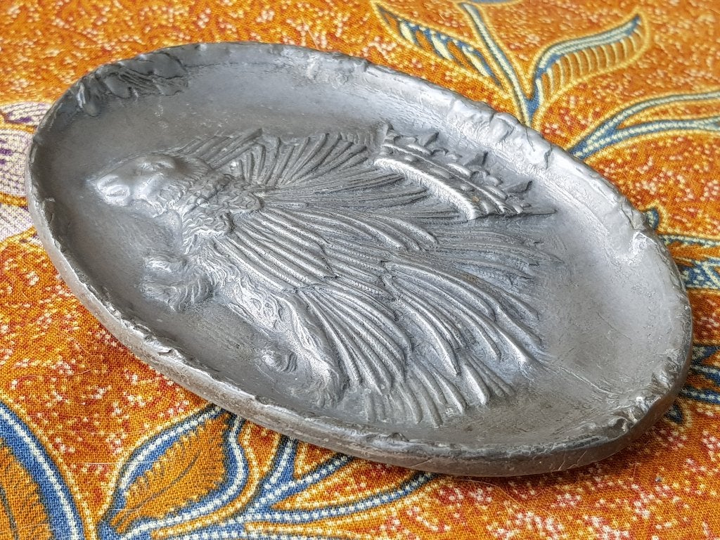 Mooi zeldzaam antiek tinnen schaaltje uit Frankrijk 12 cm., Ophalen of Verzenden