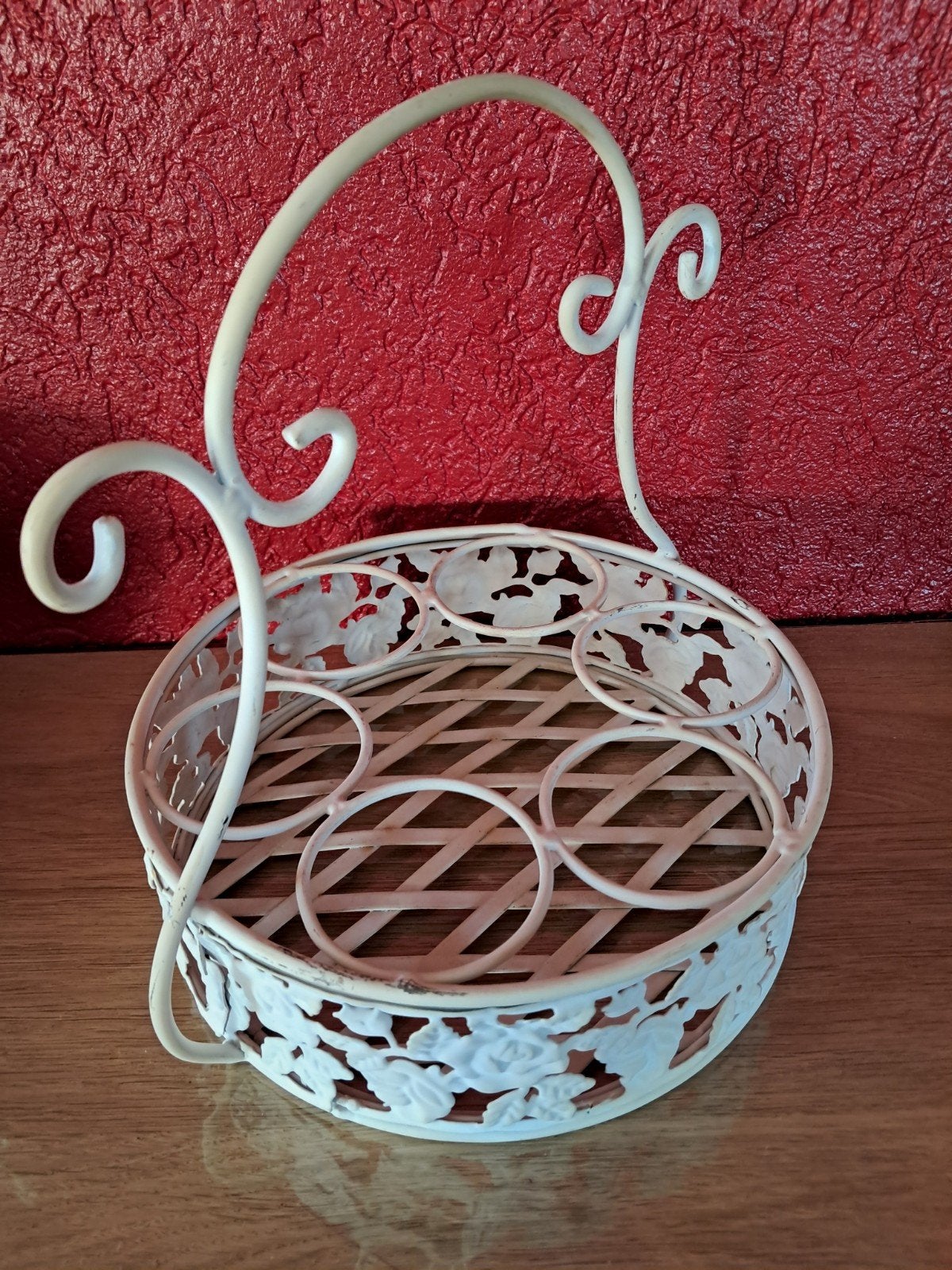 Brocante flessendrager/glazenhouder. Leuk voor kinder feest., Antiek en Kunst, Ophalen of Verzenden