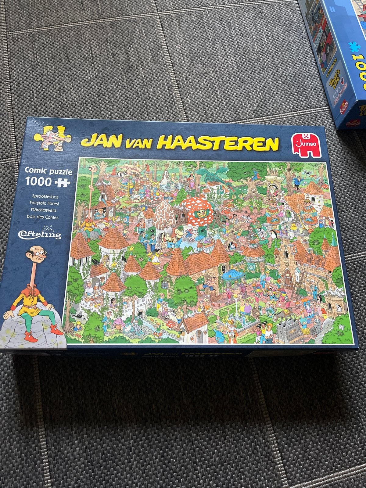 Jan van Haasteren Efteling Sprookjesbos 1000+ stukjes, Hobby en Vrije tijd, Ophalen of Verzenden, 500 t/m 1500 stukjes, Zo goed als nieuw