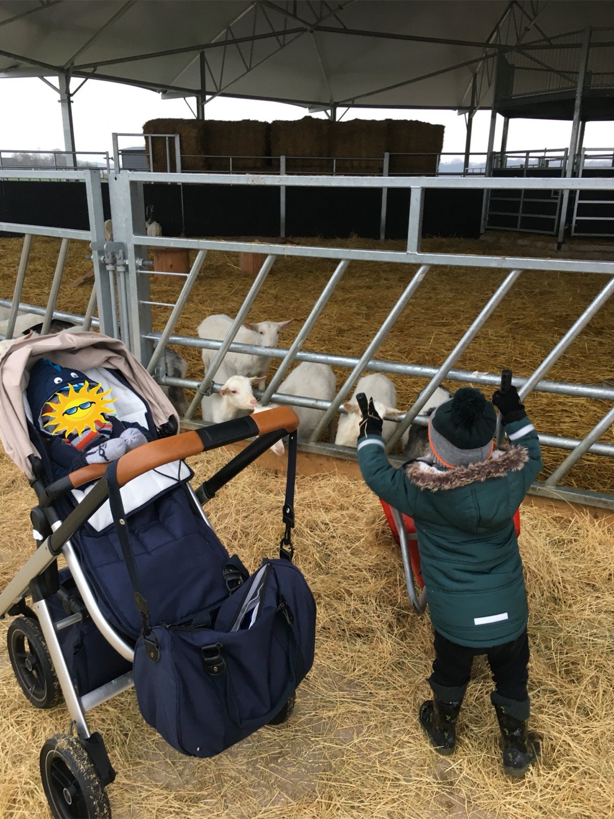 Dubatti One kinderwagen navy/zand met accessoires, Kinderen en Baby's, Gebruikt, Combiwagen, Met autostoeltje, Ophalen
