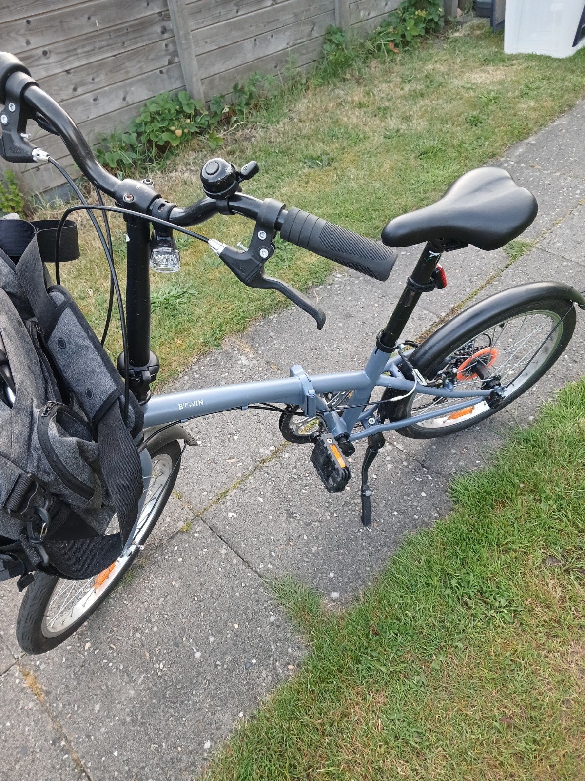 Opvouwbare fiets met grote Decathlon tas - zo goed als nieuw, 20 inch of meer, Zo goed als nieuw, Totaal opvouwbaar, Ophalen