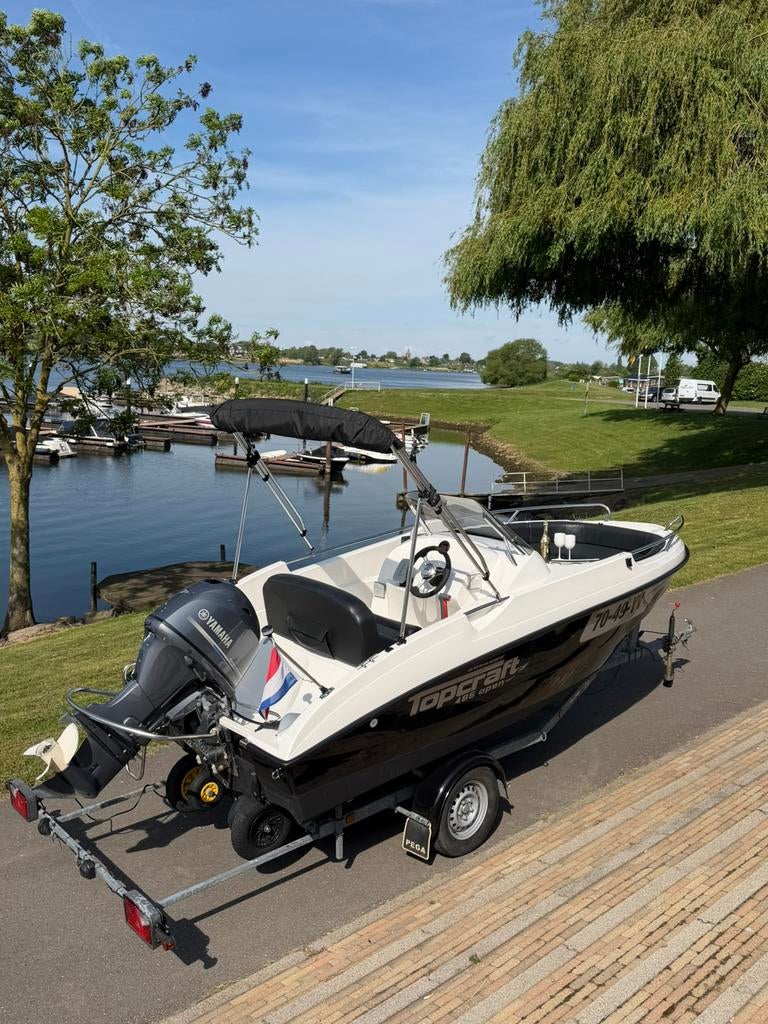 Topcraft 485 open Inc Yamaha 70pk en pega trailer nieuwstaat