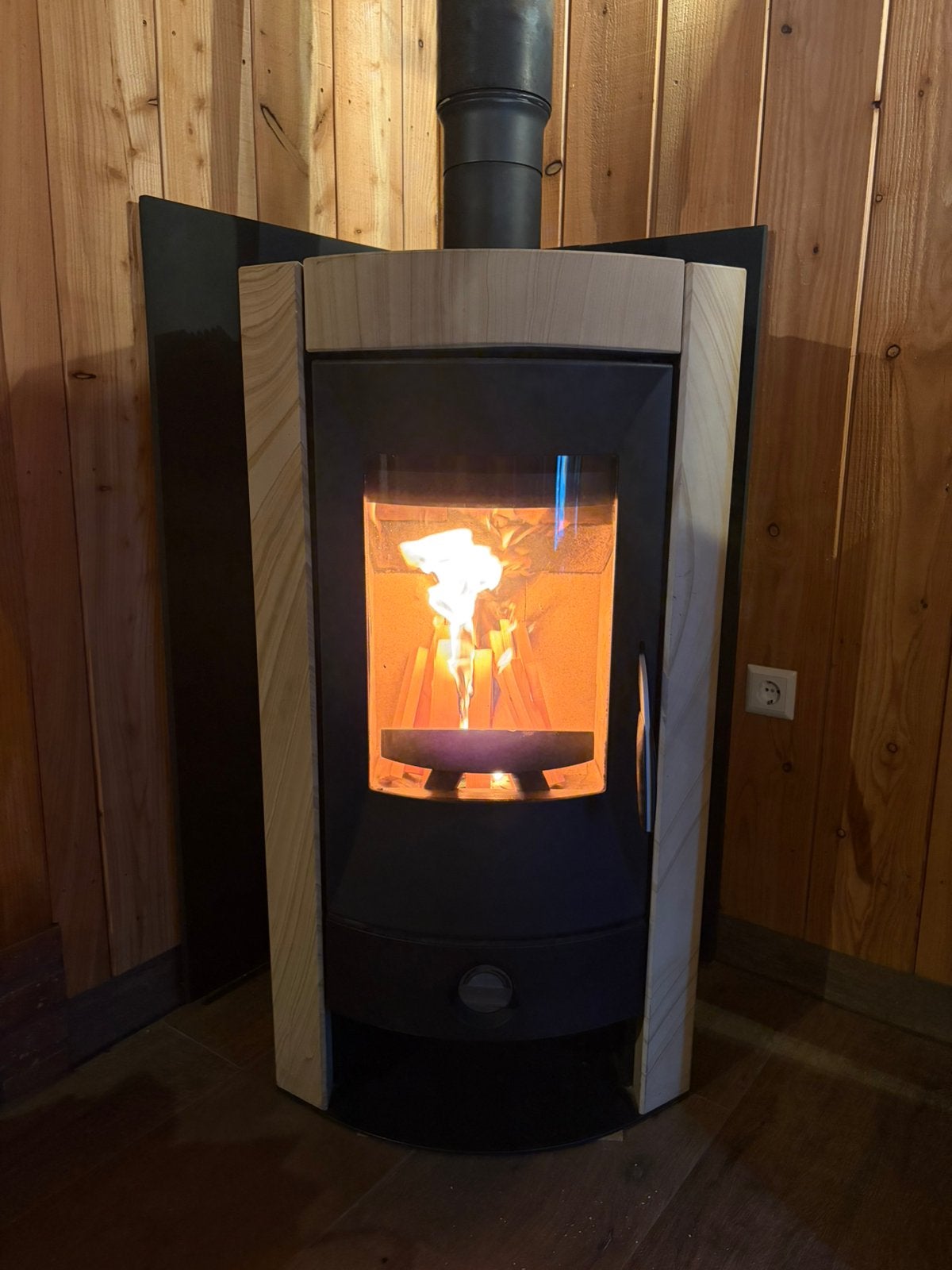 Houtkachel speksteen zandsteen, Ophalen, Zo goed als nieuw, Hout, Houtkachel