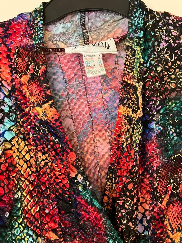 Vintage & Unieke Ribkoff top US14 EU maat 42 - kleurrijk, Maat 42/44 (L), Joseph Ribkoff, Nieuw, Ophalen of Verzenden