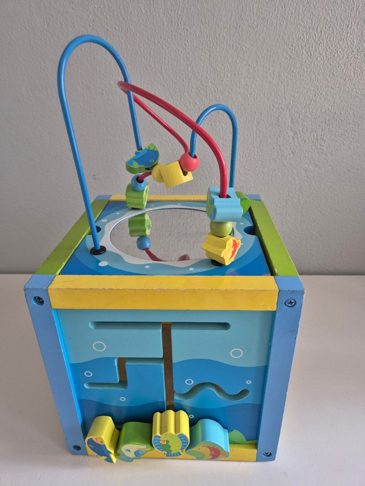 Houten activiteitenkubus met kralenspiraal, Ophalen, Gebruikt, Overige typen