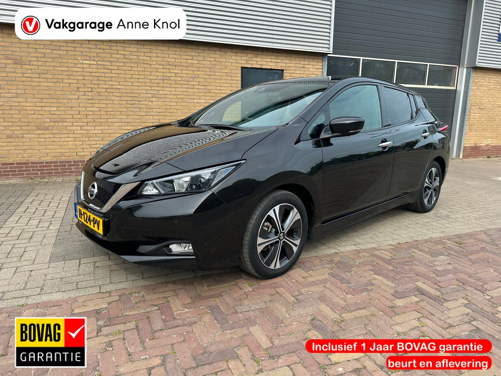 Nissan LEAF N-Connecta 40 kWh SOH 94%, 12 maanden, Stof, Gebruikt, Zwart