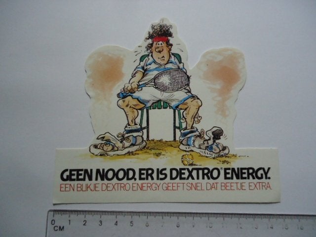 sticker oud STRIP John Mc Enroe McEnroe tennis dextro retro, Verzenden, Zo goed als nieuw, Bedrijf of Vereniging