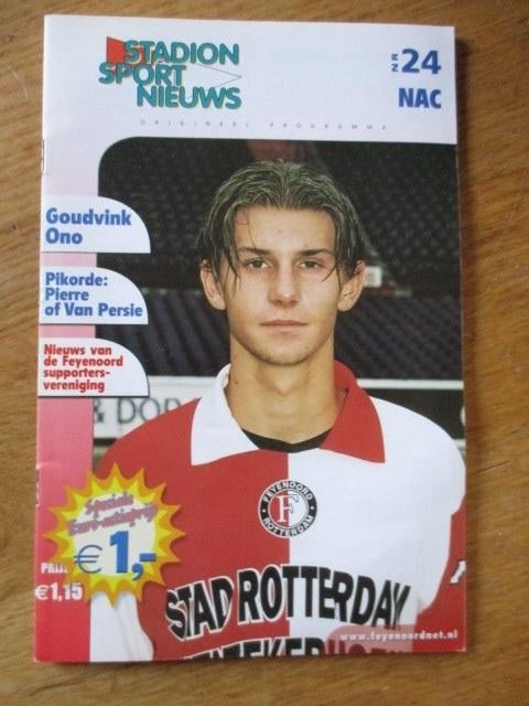 Programmaboekje 24 Feyenoord - NAC 7 april 2002, Ophalen of Verzenden, Gelezen, Watersport en Hengelsport