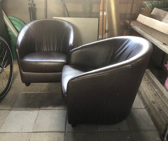Twee comfortabele bruine fauteuils, Huis en Inrichting, Ophalen, Gebruikt, Twee, Klassiek, Comfortabel