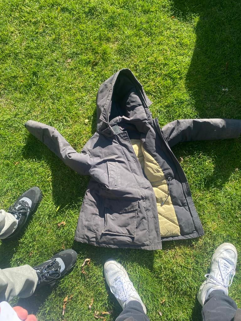 Airforce Damesjas Maat 44 Grijs/Beige, Kleding | Dames, Jassen | Winter, Ophalen of Verzenden, Gedragen, Maat 42/44 (L), Grijs