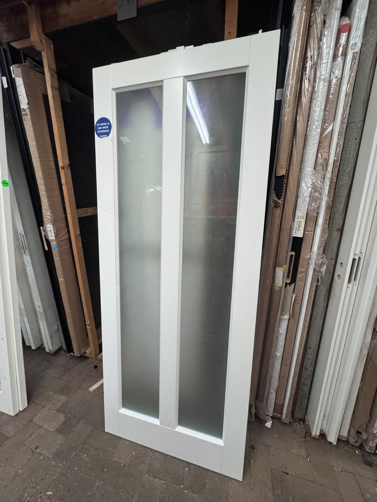 83x201,5cm binnendeur paneel incl mat glas ZW14, Ophalen, ., Binnendeur, Nieuw